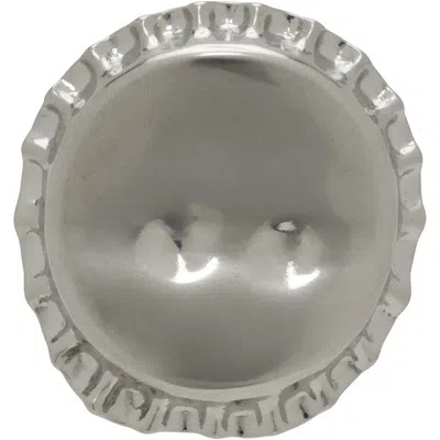 Mm6 Maison Margiela Bottle Cap ブローチ In Metallic