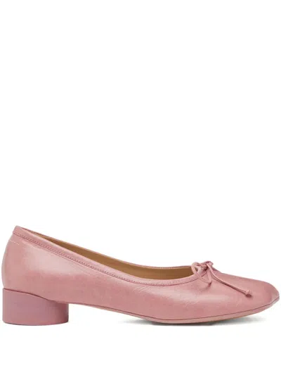 Mm6 Maison Margiela Anatomic Numeric Ballerinas In Neutral