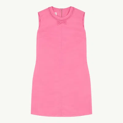 Mm6 Maison Margiela Bow Detail Sleeveless Mini Dress In Pink