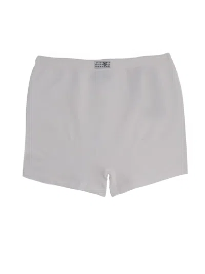 Mm6 Maison Margiela Boxer Elasticizzato In White