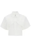 Mm6 Maison Margiela Button-front Poplin Shirt In Bianco