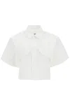 Mm6 Maison Margiela Button-front Poplin Shirt In White (white)