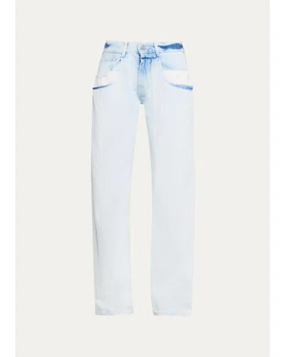 Mm6 Maison Margiela Boyfriend Acid Wash Jeans In Bleached