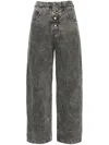Mm6 Maison Margiela Maison Margiela High-rise Cotton Boyfriend Jeans In Gray