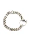 Mm6 Maison Margiela Signet Ring-charm Chain Bracelet In Metallic