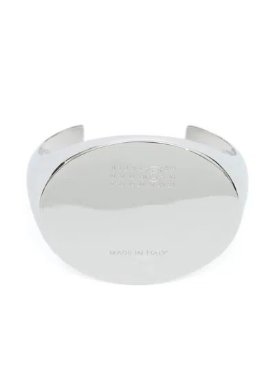 Mm6 Maison Margiela Bracelet With Engraved Logo In White