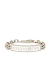 Mm6 Maison Margiela Enamel-logo Bracelet In Metallic