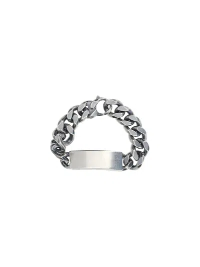 Mm6 Maison Margiela Curb-chain Bracelet In Metallic