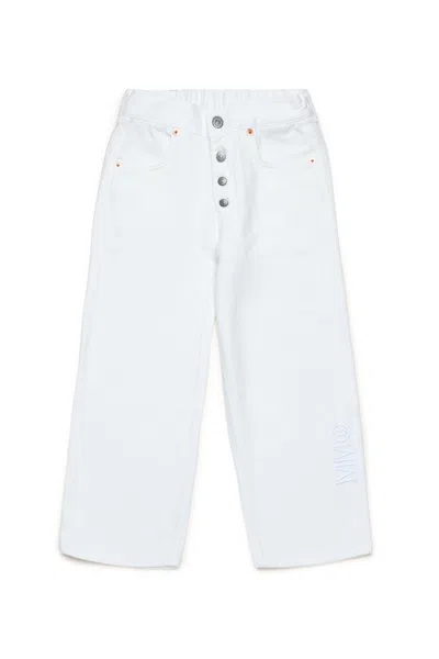 MM6 MAISON MARGIELA BRANDED WHITE JEAN