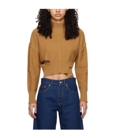 MM6 MAISON MARGIELA BROKEN HOLE DETAIL WOOLEN SWEATER
