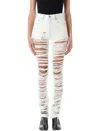 Mm6 Maison Margiela High Waist Distressed Denim Trousers
