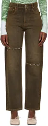 Mm6 Maison Margiela Brown 5-pocket Jeans In 961 Brown