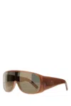 Mm6 Maison Margiela Brown Acetate Sunglasses In Brown
