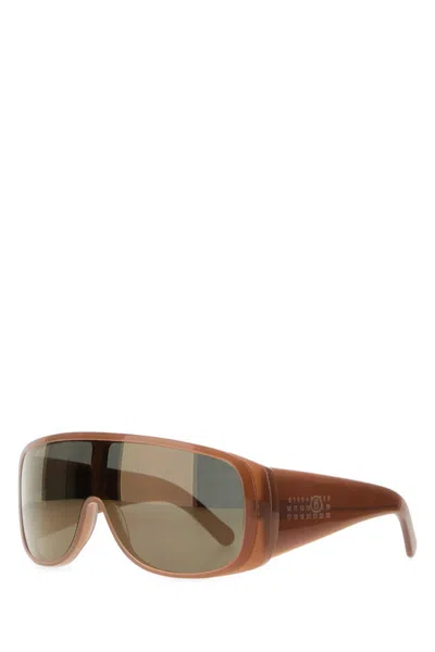 Mm6 Maison Margiela Brown Acetate Sunglasses