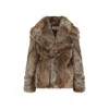 Mm6 Maison Margiela Acrylic Jacket Synthetic Fur In Brown