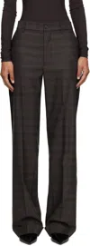 Mm6 Maison Margiela Brown & Black Checked Tailoring Trousers In Brown