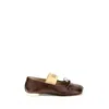 Mm6 Maison Margiela Brown Calf Leather Bos Taurus Ballet Flats