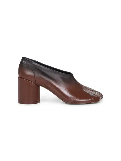 MM6 MAISON MARGIELA BROWN GRADIENT LEATHER ANATOMIC PUMPS