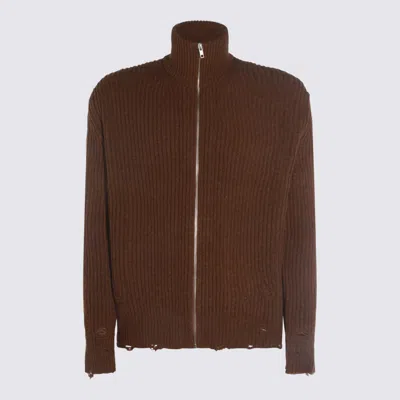 MM6 MAISON MARGIELA BROWN KNITWEAR