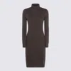 Mm6 Maison Margiela Brown Midi Dress In Gray