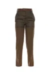 Mm6 Maison Margiela Two-tone Design Trousers Featuring Back Pocket In Green