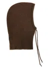 Mm6 Maison Margiela Ribbed Trim Wool Knit Hat In Brown