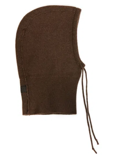 MM6 MAISON MARGIELA BROWN TEXTURED BALACLAVA HAT