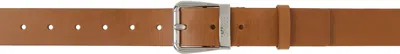Mm6 Maison Margiela Brown Vegetable Leather Belt In H4200 Cuoio