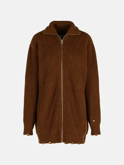 Mm6 Maison Margiela Brown Virgin Wool Sweater
