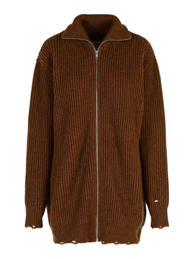 Mm6 Maison Margiela Mm6 By Maison Margiela Brown Virgin Wool Sweater
