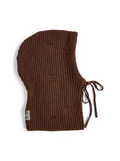 Mm6 Maison Margiela Brown Wool Blend Balaclava