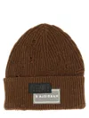 Mm6 Maison Margiela Wool Blend Beanie Hat With Distressed Effect In Brown