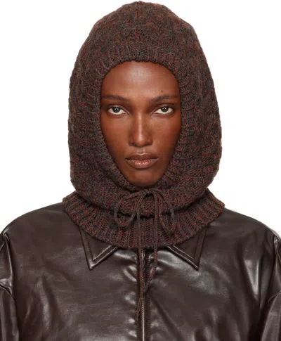 Mm6 Maison Margiela Brown Wool Blend Hood