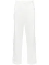 Mm6 Maison Margiela Mid-rise Straight-leg Trousers In White