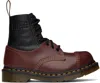 Mm6 Maison Margiela Burgundy & Black Dr. Martens Edition 1460 Twist St Boots In H6077 Oxblood Red/bl