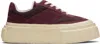 Mm6 Maison Margiela Burgundy Platform Sneakers