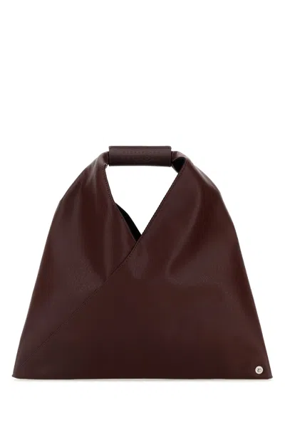 Mm6 Maison Margiela Burgundy Synthetic Leather Japanese Handbag