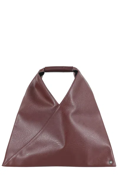 Mm6 Maison Margiela Burgundy Synthetic Leather Japanese Handbag