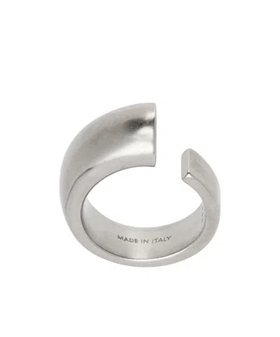 Mm6 Maison Margiela Silver Butterfly Ring In 952 Palladio Buratta