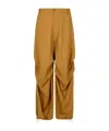 Mm6 Maison Margiela Button Detailed Drawstring Pants In Yellow