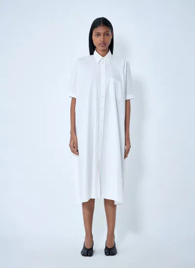 Mm6 Maison Margiela Button-down Midi Dress In White