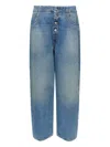 Mm6 Maison Margiela Button Five-pocket Jeans In Blue