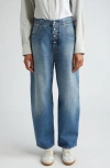 Mm6 Maison Margiela Sky Blue Straight-fit Denim Cotton Jeans In Light Blue