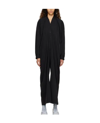 Mm6 Maison Margiela Button-up Jumpsuit In Black