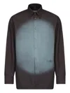 Mm6 Maison Margiela Straight Shirt Collar Long Sleeves Printed Detail In Multi