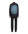 Mm6 Maison Margiela Straight Shirt Collar Long Sleeves Printed Detail In Blue