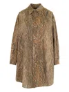 Mm6 Maison Margiela Buttoned Shirt Dress In Brown