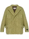 Mm6 Maison Margiela Buttoned-up Jacket In Green