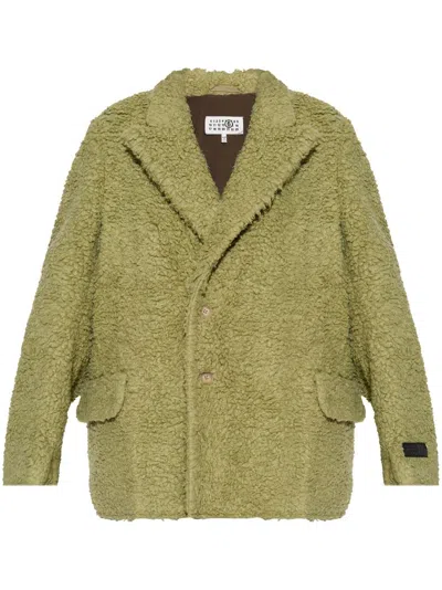 Mm6 Maison Margiela Buttoned-up Jacket In Green