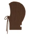Mm6 Maison Margiela Cable-knit Wool Balaclava In Brown